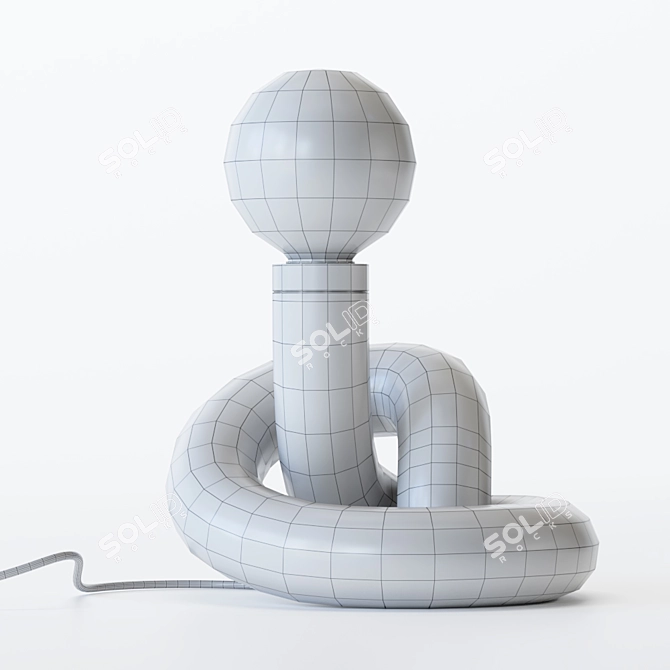 Sleek Metal Knot Table Lamp 3D model image 3