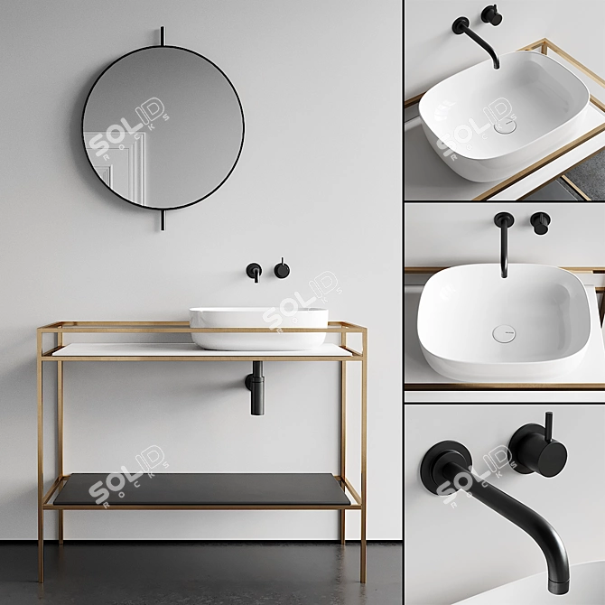 Dream Countertop Ceramic Washbasin 3D model image 1