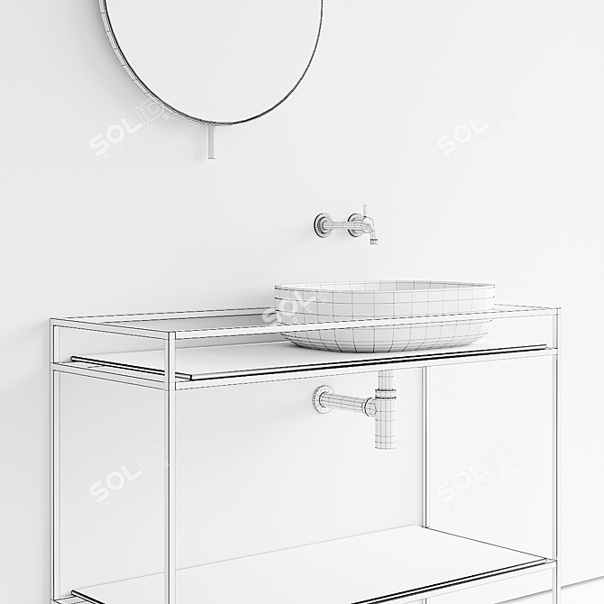 Dream Countertop Ceramic Washbasin 3D model image 5