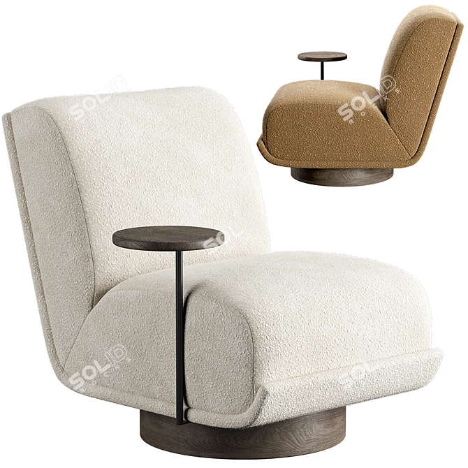 Bronwyn Swivel Chair: Modern Elegance, Perfect Swivel 3D model image 8