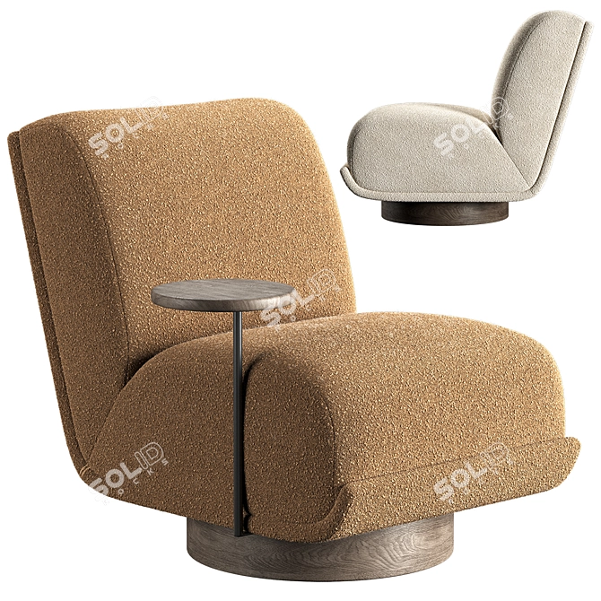 Bronwyn Swivel Chair: Modern Elegance, Perfect Swivel 3D model image 13