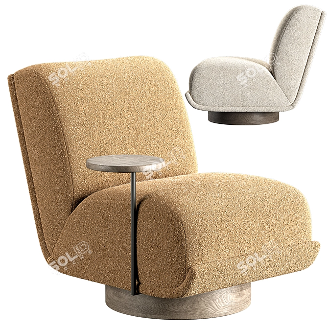 Bronwyn Swivel Chair: Modern Elegance, Perfect Swivel 3D model image 18