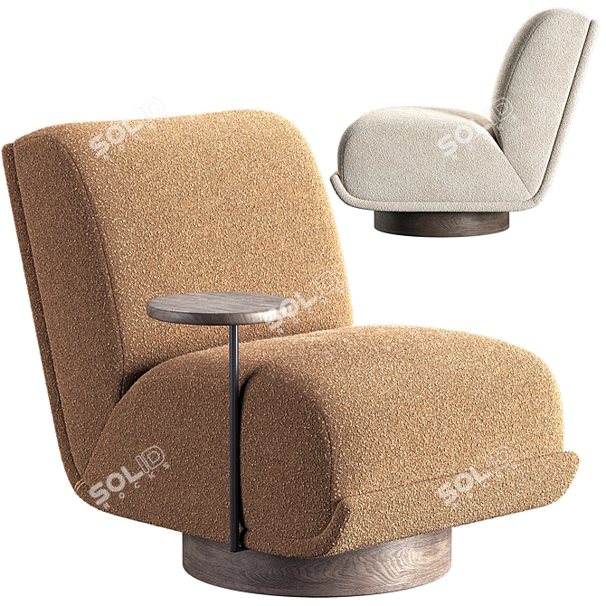 Bronwyn Swivel Chair: Modern Elegance, Perfect Swivel 3D model image 23