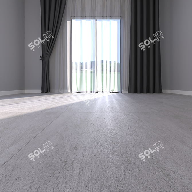 Hyper Silver Floor Tiles 60x120 3D model image 2