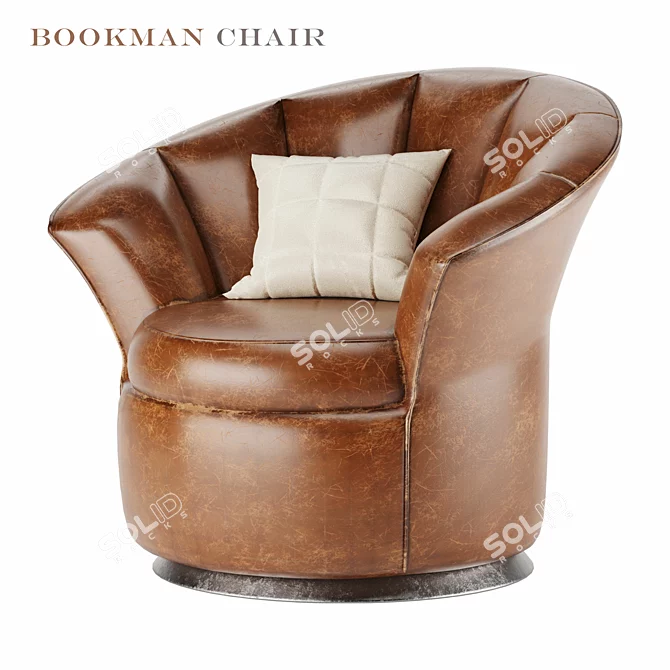 Elegant Reading Chair 3D model image 1