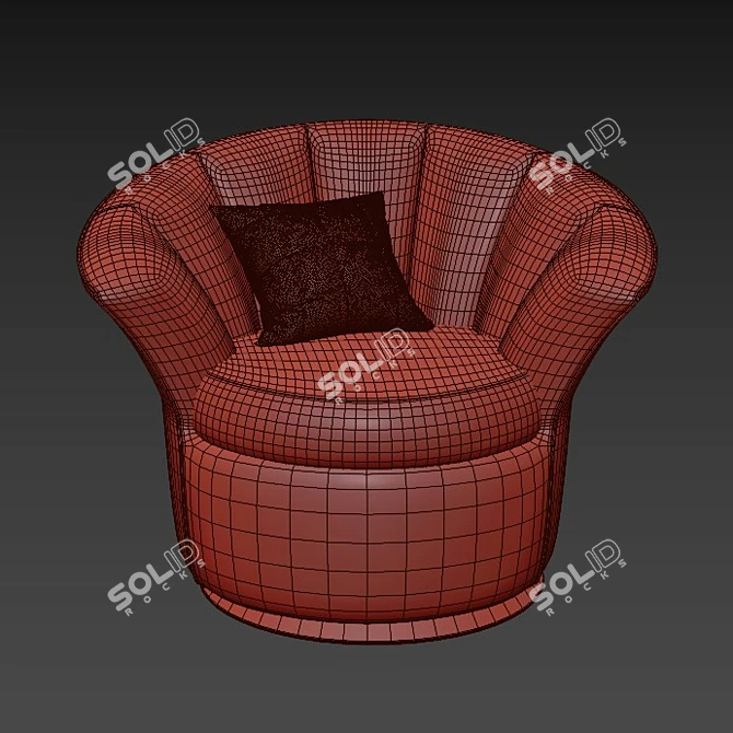 Elegant Reading Chair 3D model image 3