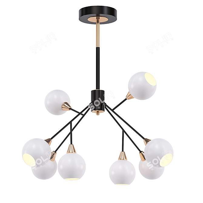 4light 81710/8 Ceiling Chandelier 3D model image 1