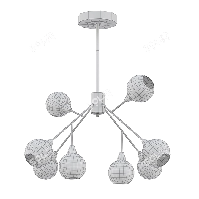 4light 81710/8 Ceiling Chandelier 3D model image 2