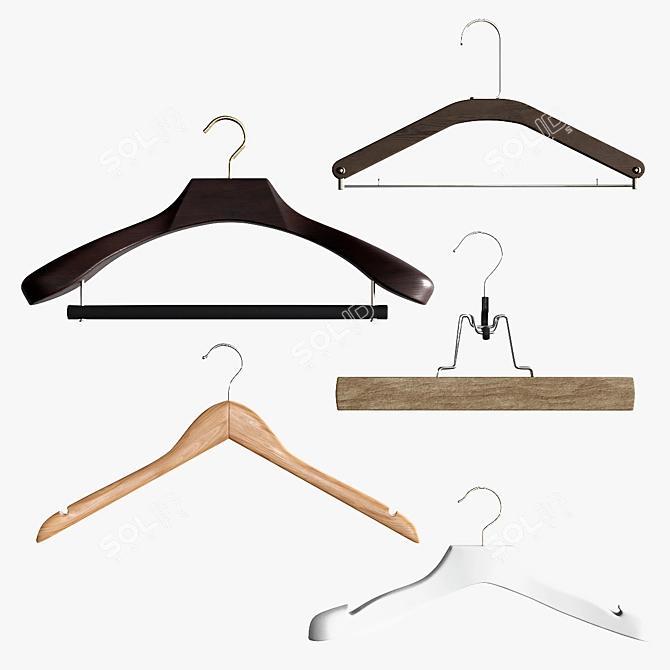  Versatile Set of 5 Hangers for All Projects 3D model image 1