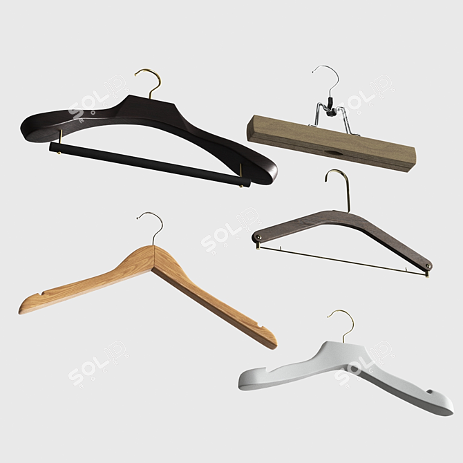  Versatile Set of 5 Hangers for All Projects 3D model image 2