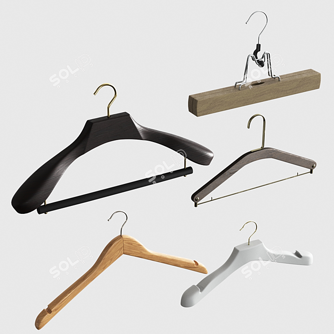  Versatile Set of 5 Hangers for All Projects 3D model image 3