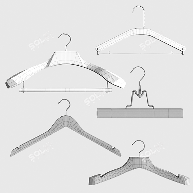  Versatile Set of 5 Hangers for All Projects 3D model image 4