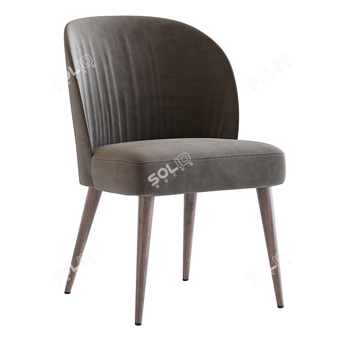 Elegant Rose Chair 3D model image 2