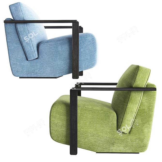 Comfy Contemporary Armchair 3D model image 6