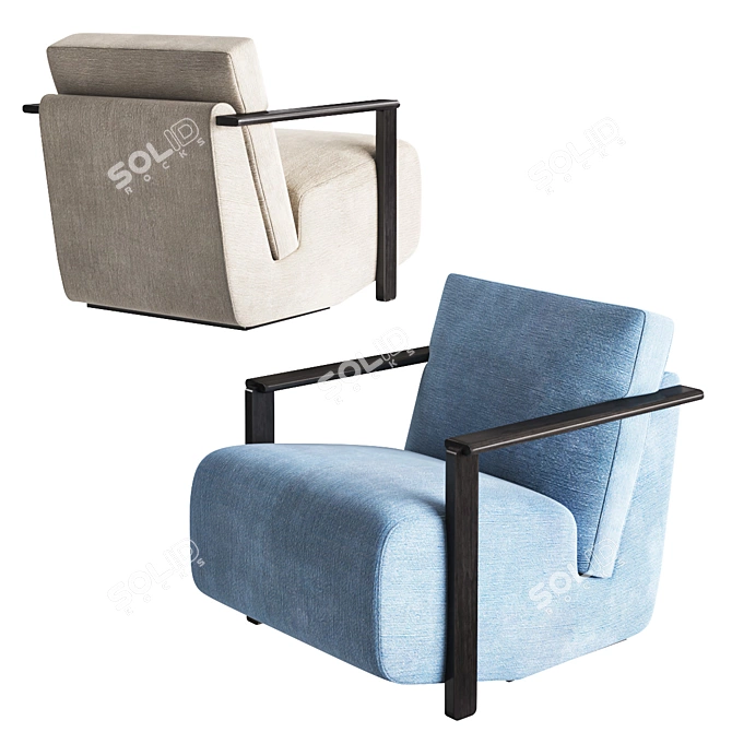 Comfy Contemporary Armchair 3D model image 7