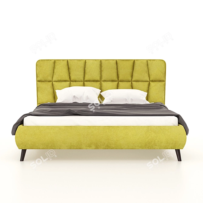 EMILY Modern Bed: Stylish and Spacious 3D model image 2