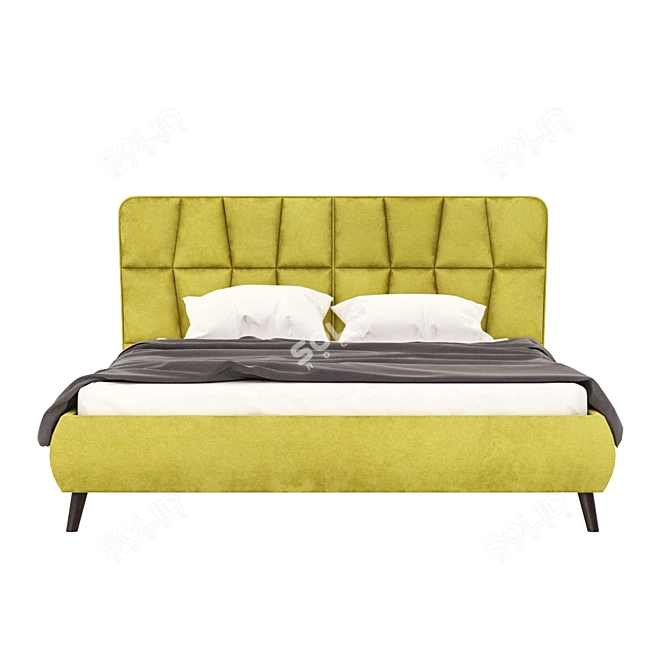 EMILY Modern Bed: Stylish and Spacious 3D model image 9