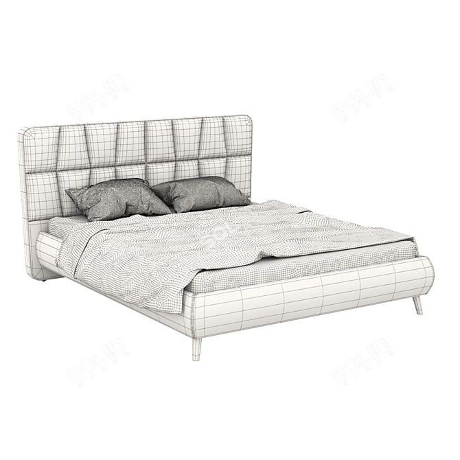 EMILY Modern Bed: Stylish and Spacious 3D model image 10