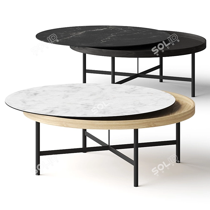 Modern Minimal Rolf Benz Coffee Table 3D model image 1