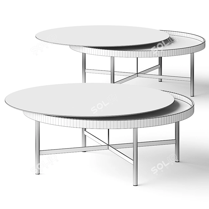 Modern Minimal Rolf Benz Coffee Table 3D model image 2