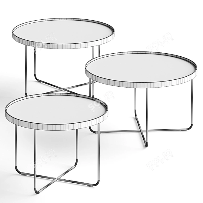 Sleek Paola Lenti Coffee Tables 3D model image 2