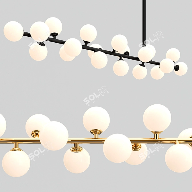 Elegant Mimosa Pendant Light 3D model image 1