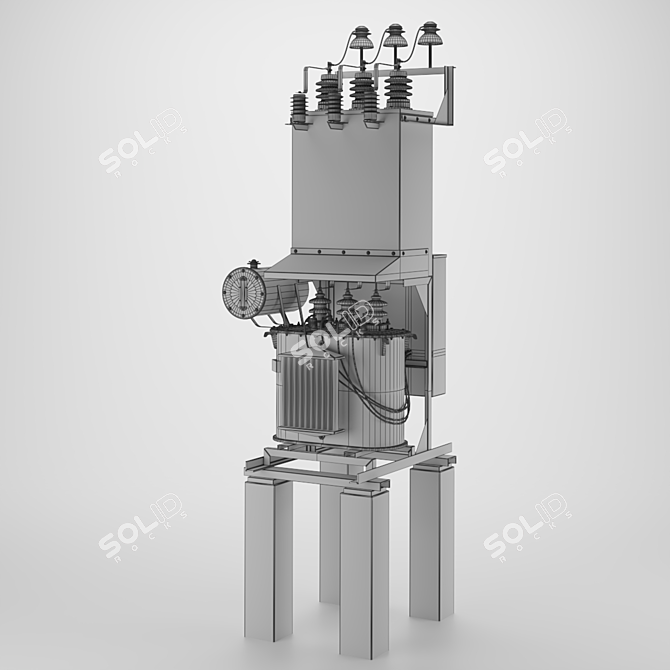 Compact Substation Kit: Power Your Space 3D model image 5