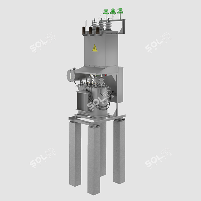 Compact Substation Kit: Power Your Space 3D model image 7