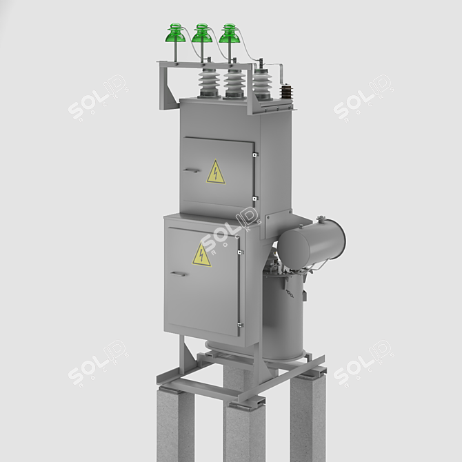 Compact Substation Kit: Power Your Space 3D model image 10