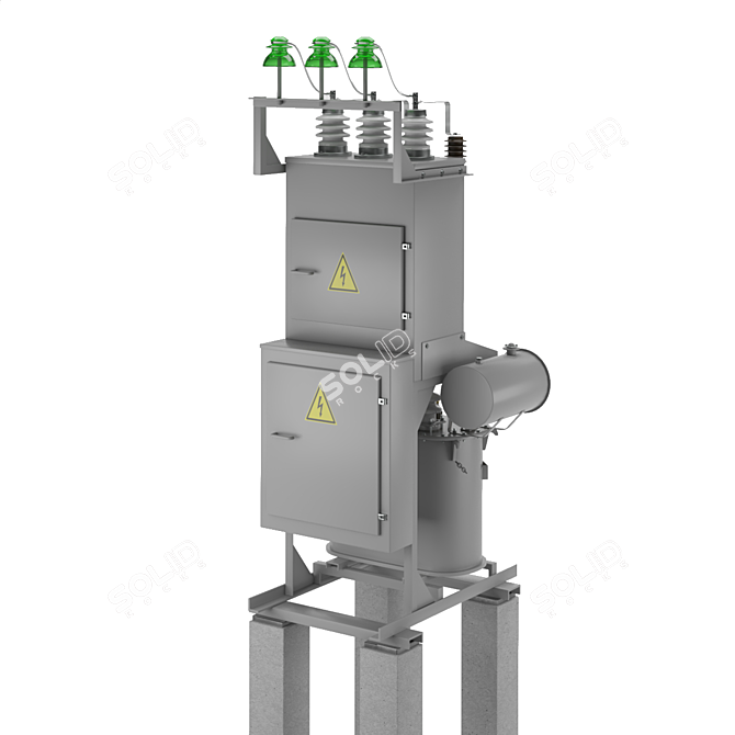 Compact Substation Kit: Power Your Space 3D model image 16