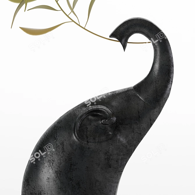 Enchanting Elephant Figurines: Exquisite Decor for Any Space 3D model image 4