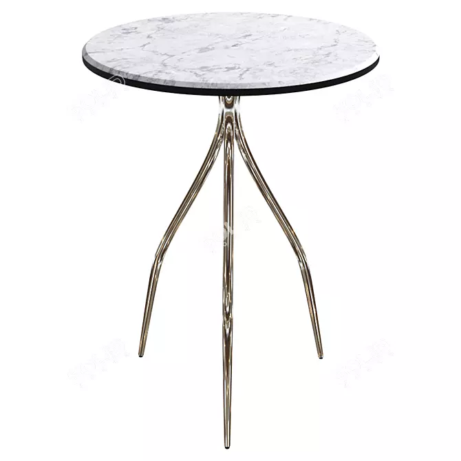 Marble Side Table CJ9740 3D model image 1