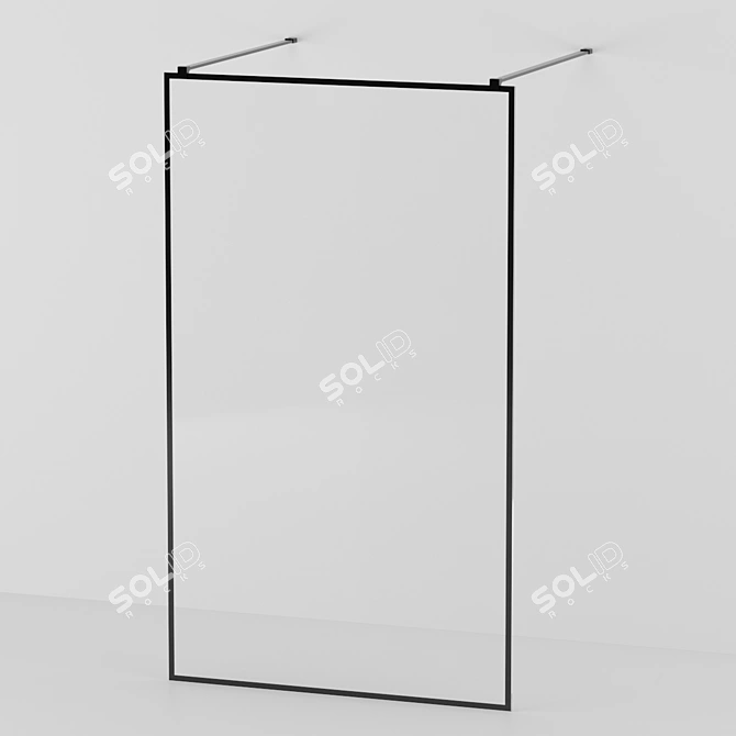 Sleek Modo Black Shower Enclosure 3D model image 1