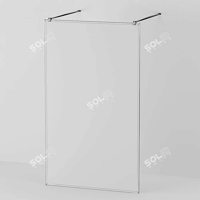 Sleek Modo Black Shower Enclosure 3D model image 2