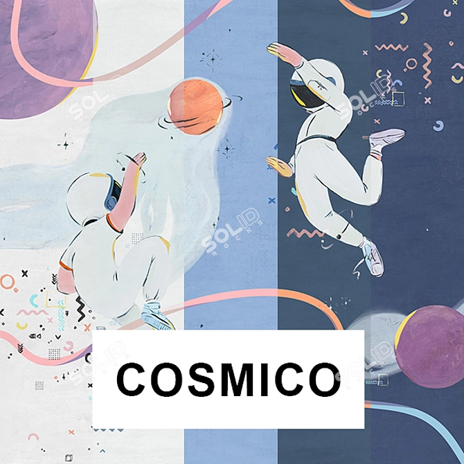 Cosmico Vinyl Wallpaper Collection 3D model image 1