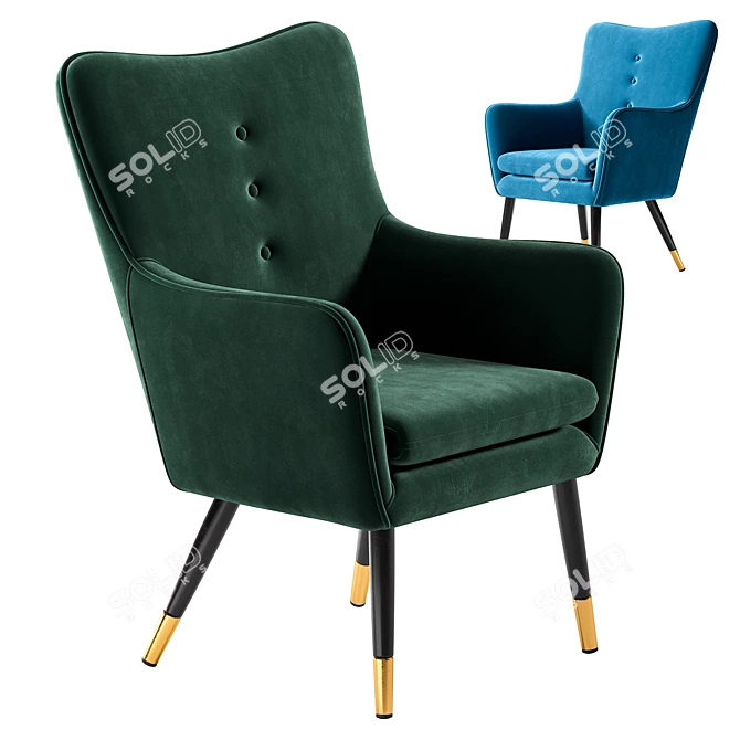 Contemporary Armchair: LaLume 3D model image 2