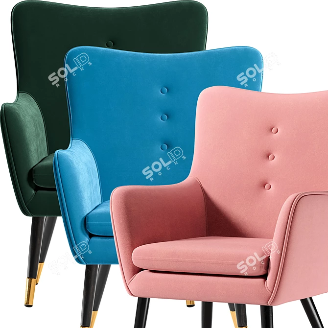 Contemporary Armchair: LaLume 3D model image 3