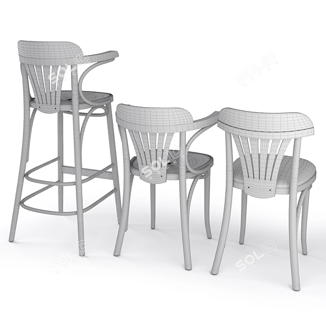 Fameg 165: Versatile Chair & Armchair & Barstool 3D model image 5