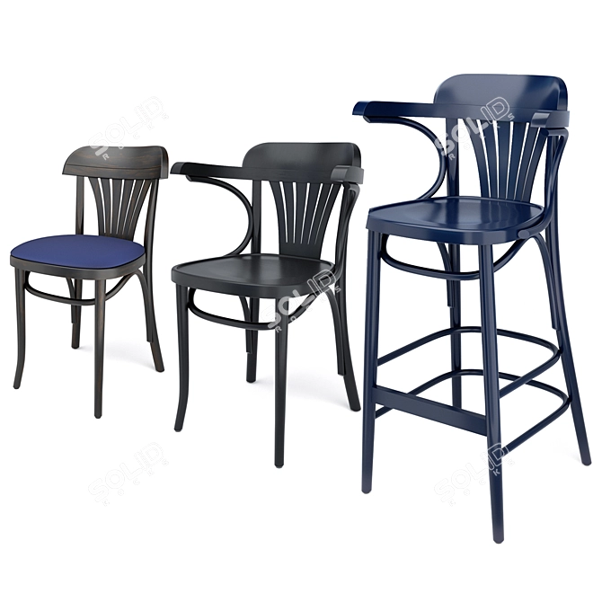 Fameg 165: Versatile Chair & Armchair & Barstool 3D model image 6