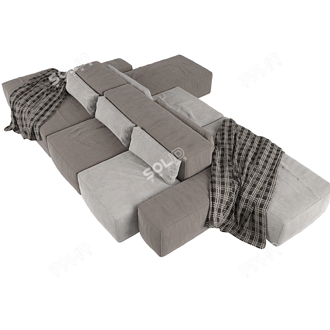 Plush Comfort Living Divani Sofa 3D model image 1