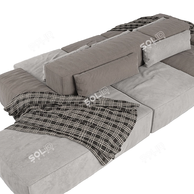 Plush Comfort Living Divani Sofa 3D model image 2