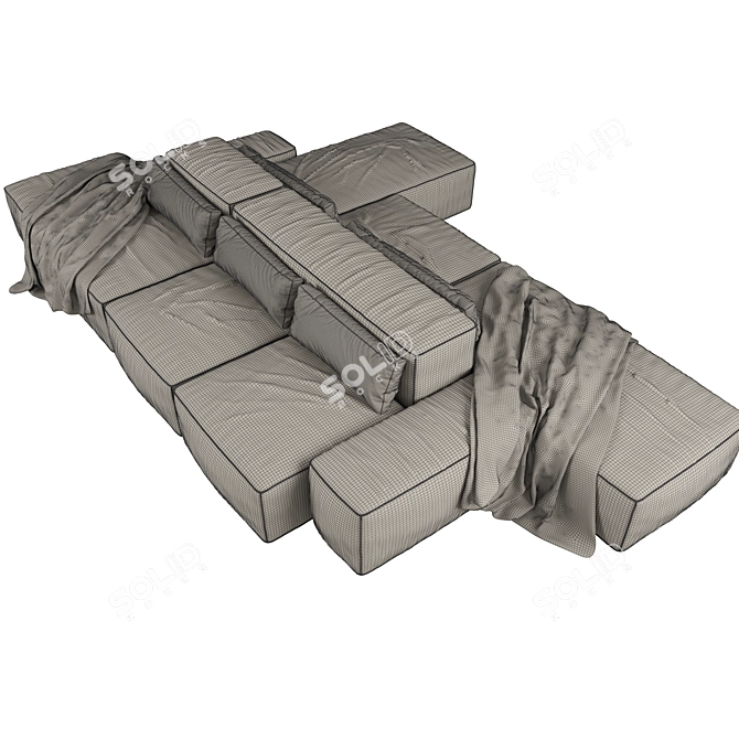 Plush Comfort Living Divani Sofa 3D model image 4