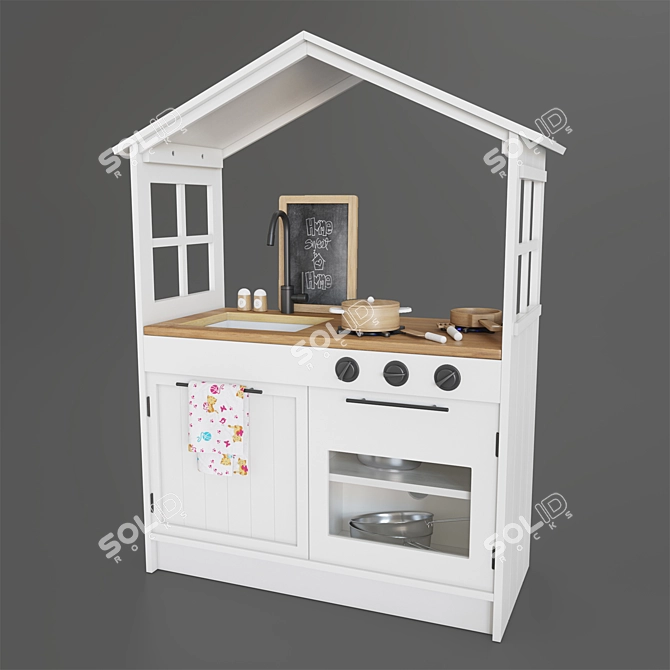 Farmhouse Fun Play Kitchen 3D model image 1