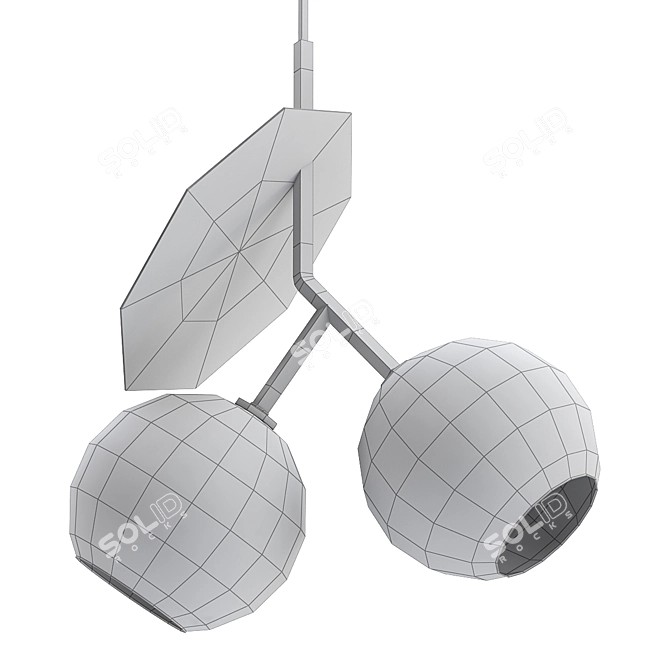 Charming Cherry Design Lamps 3D model image 2