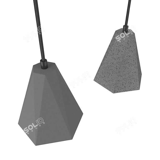 Concrete Pendant Light 3D model image 4