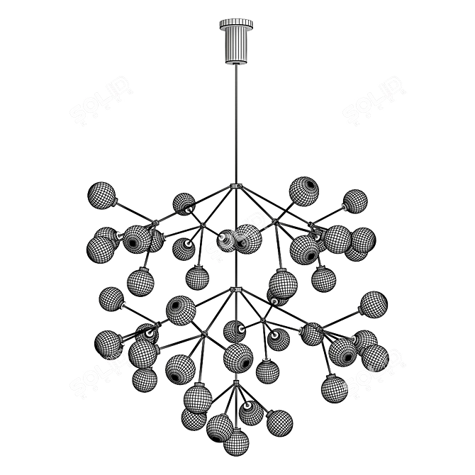 Elegant Mara Grande Chandelier 3D model image 2