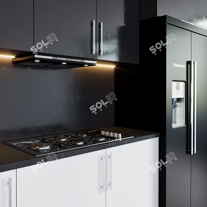 Sleek Kitchen 11: Stylish and Functional 3D model image 8