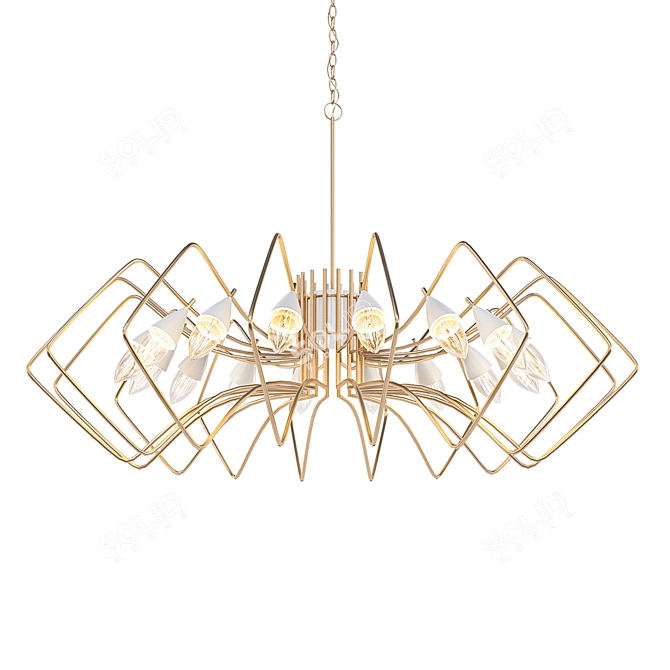 Elegant Sonata Chandelier: Perfect Illumination 3D model image 1