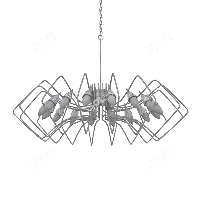 Elegant Sonata Chandelier: Perfect Illumination 3D model image 2