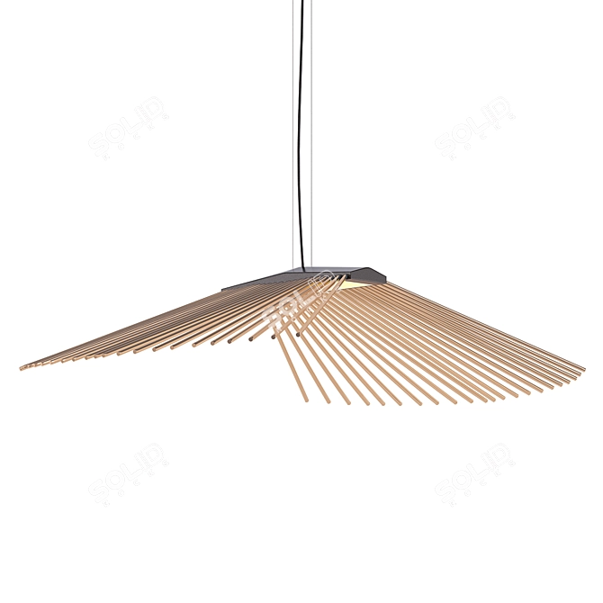 Elegant Sterling Silver Necklace 3D model image 1